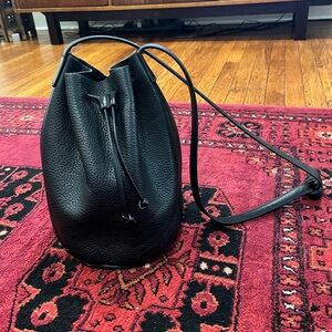 Baggu leather bucket bag